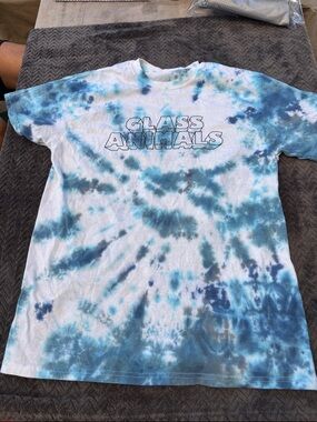Glass Animals Tie-Dye Short Sleeve Tee - Blue/White